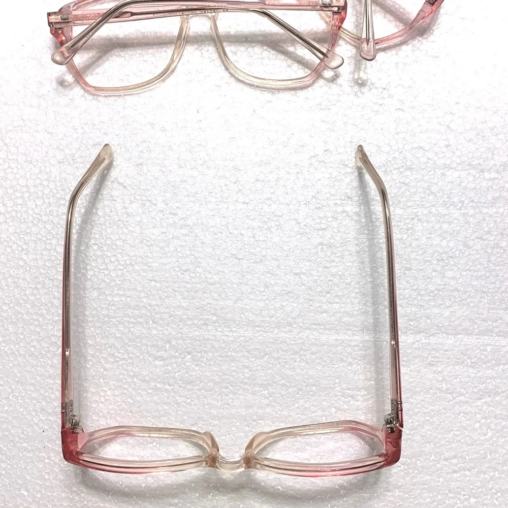 80's Vintage Pink Pastel Large Eyeglass Frames Pale Fair Freckled Girl